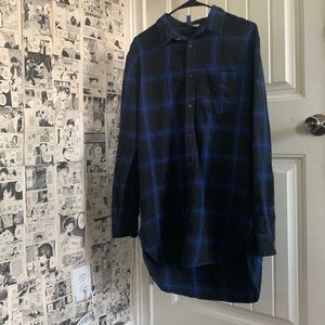 Bleach stained H&M trenchcoat Men's Plaid Shirts